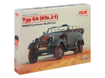 Сборная модель ICM Typ G4 Kfz.21 , Немецкий штабной автомобиль времен 2 Мировой войны 35538