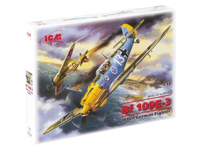 Сборная модель ICM Мессершмит Bf 109 E-3, немецкий истребитель 2 Мировой войны 72131
