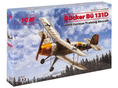 Сборная модель ICM Bücker Bü 131D, Немецкий учебный самолет 2 Мировой войны 32030