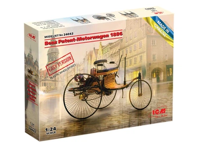 Сборная модель ICM Автомобиль Бенца 1886 г. Легкая Версия = пластиковые спицы 24042