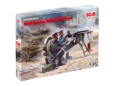 Сборная модель ICM Немецкий пулеметный расчет MG08 1СВ 2 Фигуры 35711