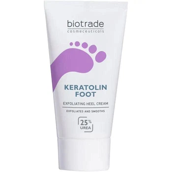 Biotrade (Біотрейд) Keratolin Foot Exfoliating Heel Cream – відлущувальний крем для ніг та п’ят із сечовиною 25%, для пом’якшення стоп, 50 мл