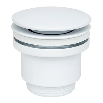 Донный клапан WEZER WHR-104-W, автомат, Ø63мм, 1 1/4", белый