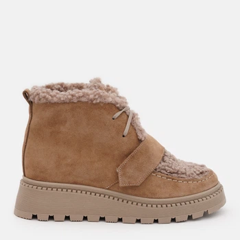 Жіночі зимові черевики замшеві низькі Ashoes 3011 36 23.5 см Руді (ROZ6501005243)