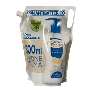 Крем-мыло жидкое Spuma di Sciampagna Marsiglia антибактериальное eco refill Sapone Crema 1500 мл