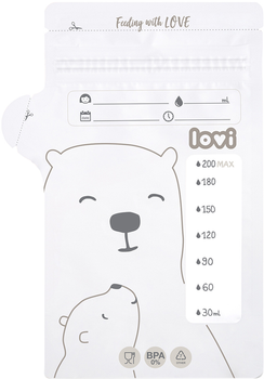 Торбинки для зберігання молока LOVI 25 шт. Buddy bear 12/208 5903407122083