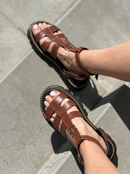 Босоножки женские ShoesBand Коричневые натуральная кожа 38 (24,5 см) (S39151)