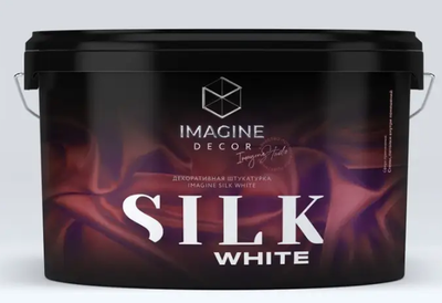 Декоративная штукатурка перламутровая Imagine Decor "Silk White" мокрый шелк 10 л