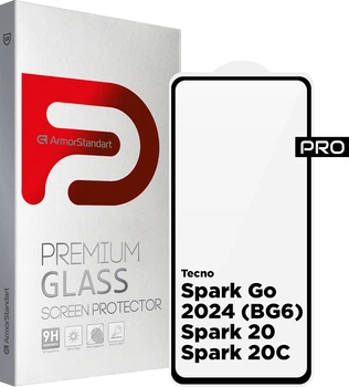 Защитное стекло ArmorStandart Pro для смартфона Tecno Spark Go 2024/Spark 20/Spark 20C Black (ARM73614)