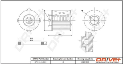 Топливный фильтр Drive+ Chevrolet Matiz 2.0 12- (DP1110.13.0081)