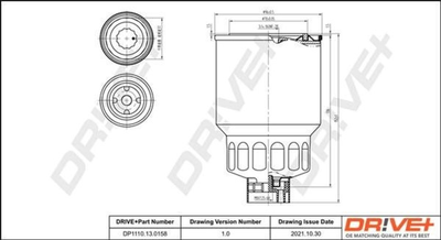 Топливный фильтр Drive+ Nissan Diesel 2.2-3.0 01- (DP1110.13.0158)