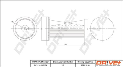 Топливный фильтр Drive+ Volkswagen Touareg 3.0 V6 TDI 10- (DP1110.13.0174)