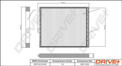 Фильтр салона Drive+ Chevrolet Aveo 02- (DP1110.12.0142)