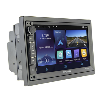 Автомагнітола Cyclone MP-7094A v3 4/64 Gb 7” (4х50 Вт, DSP, GPS, Bluetooth, Androide, Процесор, мультиколор)
