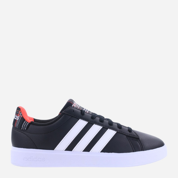 Tenisówki męskie z eko skóry adidas Grand Court 2.0 HQ1721 43.5 Czarny/Bezbarwny (4066748253906)