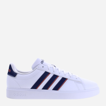 Tenisówki męskie z eko skóry adidas Grand Court 2.0 ID2947 41.5 Biały/Bakłażan (4066764967238)