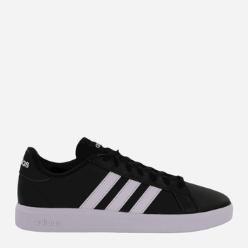 Tenisówki męskie z eko skóry adidas Grand Court Base 2.0 GW9251 40.5 Czarne (4065426721126)