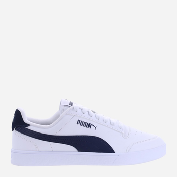 Tenisówki męskie z eko skóry Puma Shuffle 309668-24 42.5 Biały/Ciemnoniebieski (4065452569150)