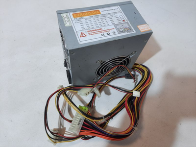 Блок питания 450 Вт EvroMedia, 24+4 pin, питание видеокарты - Нет, 80 мм, ATX, EV15XA Б/У