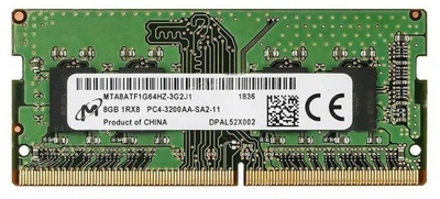 Оперативная память 4 ГБ, DDR4, для ноутбуков, Micron (3200 МГц, 1.2 В, CL22, MTA4ATF51264HZ-3G2J1 Б/У