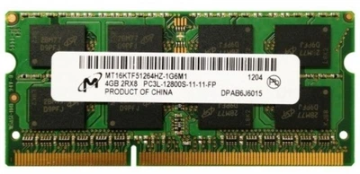 Оперативная память 4 ГБ, DDR3L, для ноутбуков, Micron (1600 МГц, 1.35 В, CL11, MT16KTF51264HZ-1G6 Б/У
