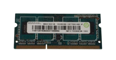 Оперативная память 4 ГБ, DDR3, для ноутбуков, Ramaxel (1600 МГц, 1.5 В, CL11, RMT3170EB68E9W-1600 Б/У