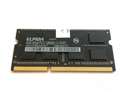 Оперативная память 4 ГБ, DDR3, для ноутбуков, Elpida (1600 МГц, 1.5 В, CL11, EBJ41UF8BDU5-GN-F) Б/У