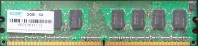 Оперативная память 2 ГБ, DDR2, EDGE (для настольных ПК, 800 МГц, 1.8, CL6, 2GB-58)