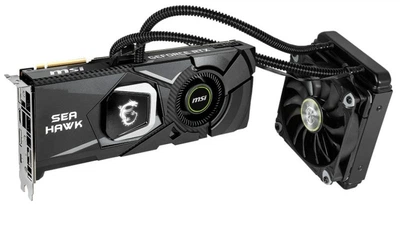 Видеокарта MSI GeForce RTX 2080 SEA HAWK 11GB GDDR6, 352-bit, 1350/14000 МГц, HDMI, DP, Type C