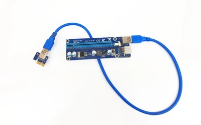 Райзер PCI-EX, x1-x16, 4-pin Molex, 6-pin, USB 3.0 AM-AM 0.6 м Б/У