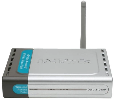 Wi-Fi точка доступа D-Link DWL-2100AP, 802.11b/g/a, 2.4 ГГц, 1 x WAN, 1 x LAN 10/100 Б/У