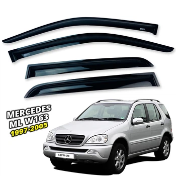 Дефлекторы окон (ветровики) для Mercedes ML-class W-163 1997-2005 накладные (DEFL) Q2