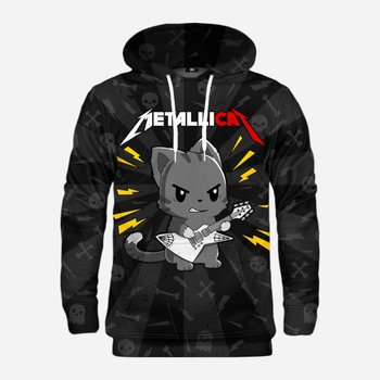 Худі чоловіче Mr. Gugu & Miss Go Metallicat H-K2313 2XL Чорне (5903845342241)