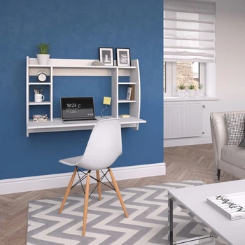 Стіл комп'ютерний навісний Forte Astrid 1100x750x485 Білий (id27-0000-43-white)