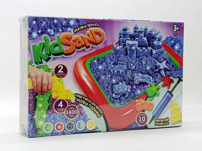 Кінетичний пісок Danko Toys "KidSand" 1600 г із надувною пісочницею KS-02-01