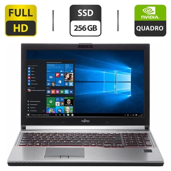 Мобильная рабочая станция Б-класс Fujitsu Celsius H760 / 15.6" (1920x1080) IPS / Intel Core i5-6440HQ (4 ядра по 2.6 - 3.5 GHz) / 16 GB DDR4 / 256 GB SSD / nVidia Quadro M600M, 2 GB GDDR5, 128-bit / WebCam / Win 10 Pro б/у