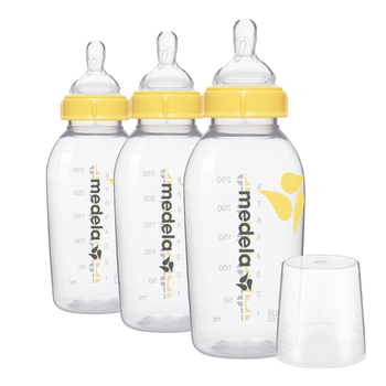 Бульонки Medela Slow Flow для годування та зберігання, 3 шт по 250 мл із середнім (M) потоком.із сосками, кришками та дорожніми колпачками