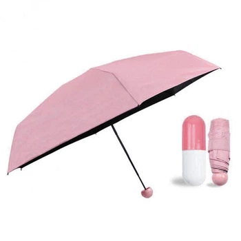 Кишенькова міні парасолька в капсулі Umbrella рожевий