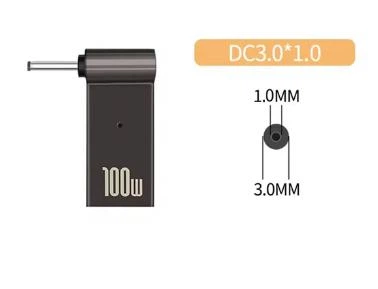 Перехідник адаптер USB Type-C - 3.0*1.0 mm для Acer, PD трігер до 100W, перетворювач для ноутбуків, зарядного пристрою