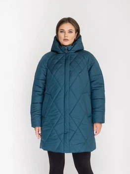 Зимняя женская куртка большого размера UF-fashion ЛР-172-1 60 бирюзовий
