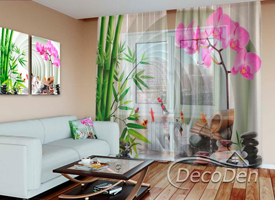 3D - Фото Тюль PHOTODECOR "Бамбук та тунель"