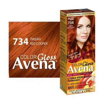 Cтойкая крем-краска для волос Acme Color Avena Gloss Color 734 Тициан 133 мл