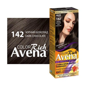 Cтойкая крем-краска для волос Acme Color Avena Rich Color 142 Черный шоколад 133 мл