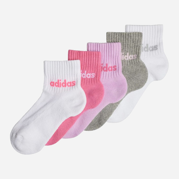 Zestaw dziecięcych skarpet bawełnianych 5 pary Adidas IR8229 Linear Ankle Kids 5p 31-33 (4067886333581)