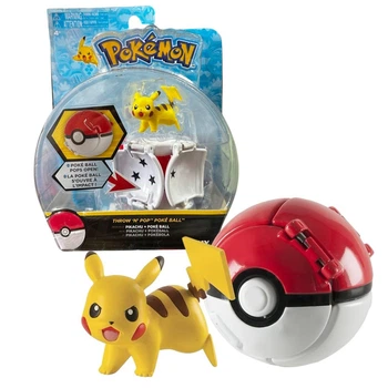 Игровая фигурка Throw 'N' Pop Poke Ball Pokemon Пикачу с покеболом 5 см