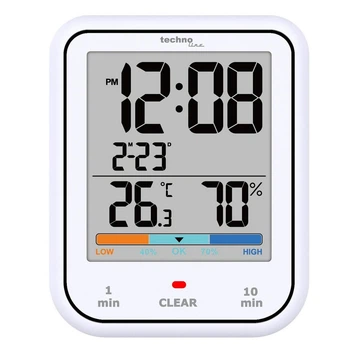 Термогигрометр с таймером для ванной 1 шт белый Technoline PS-0626