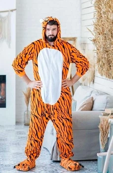 Піжама кігурумі My Kigu чоловіча Тигр Коричневий розмір XL 175-185 см (21028411)