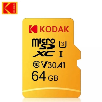 Карта пам`ятi MicroSDHC 64GB UHS-I/U3 Class 10 Kodak A2 R100/W50MB/s + SD-adapter
