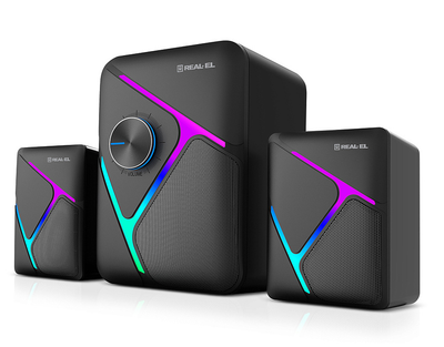 Колонки 2.1 REAL-EL M-320 (11Вт) USB black