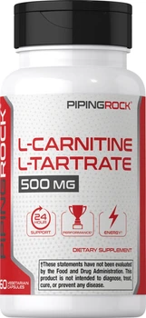 L-карнітин Piping Rock L-Carnitine L-Tartrate 500 мг 60 капсул – фото, відгуки, характеристики в інтернет-магазині ROZETKA від продавця: MuscleZone